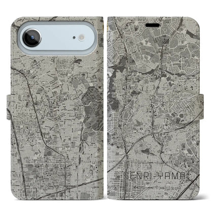 【千里山（大阪府）】地図柄iPhoneケース（手帳タイプ）