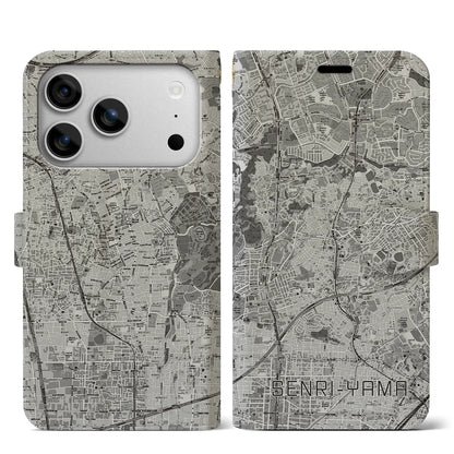 【千里山（大阪府）】地図柄iPhoneケース（手帳タイプ）