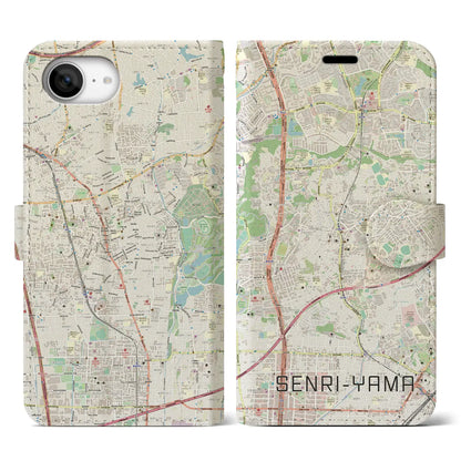 【千里山（大阪府）】地図柄iPhoneケース（手帳タイプ）