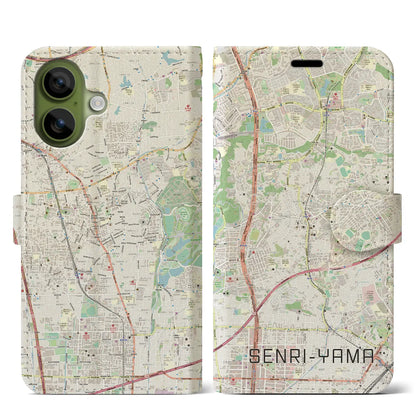 【千里山（大阪府）】地図柄iPhoneケース（手帳タイプ）