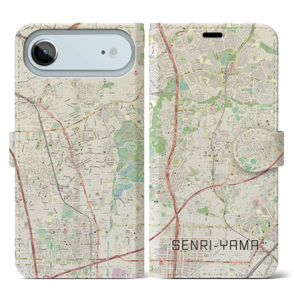 【千里山（大阪府）】地図柄iPhoneケース（手帳タイプ）