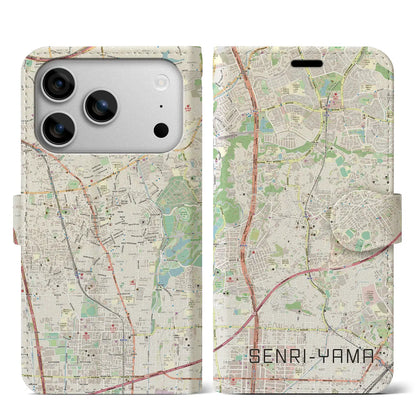 【千里山（大阪府）】地図柄iPhoneケース（手帳タイプ）