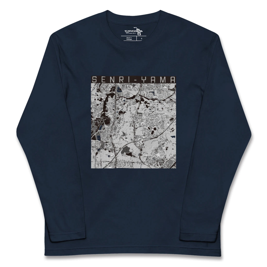 【千里山（大阪府）】地図柄ロングスリーブTシャツ