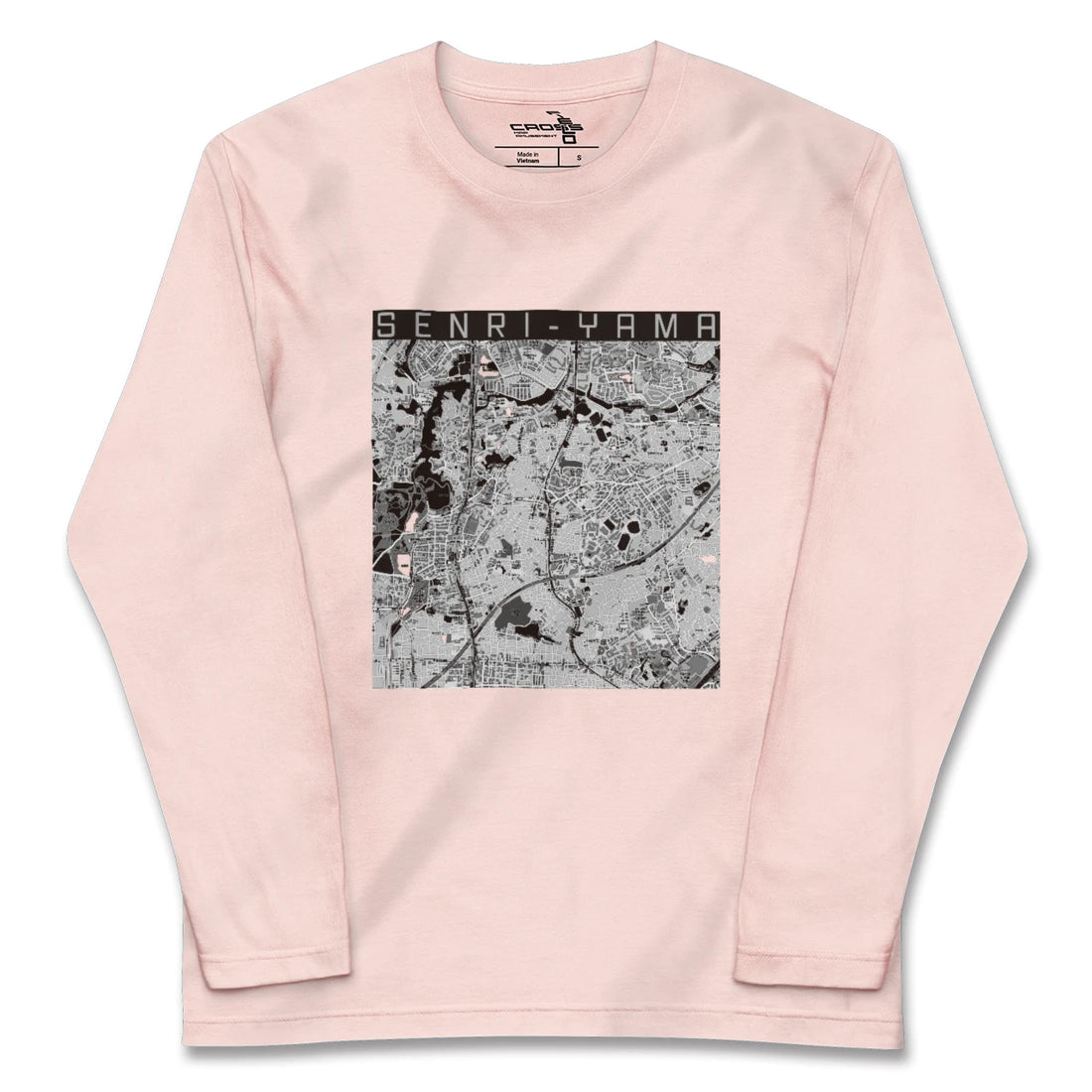 【千里山（大阪府）】地図柄ロングスリーブTシャツ