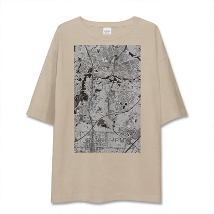 【千里山（大阪府）】地図柄ビッグシルエットTシャツ