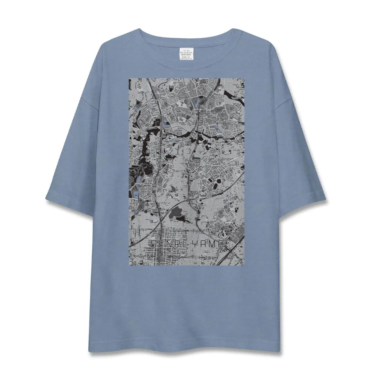 【千里山（大阪府）】地図柄ビッグシルエットTシャツ