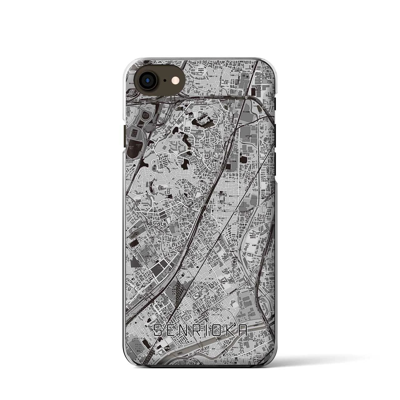 【千里丘（大阪府）】地図柄iPhoneケース（クリアタイプ）