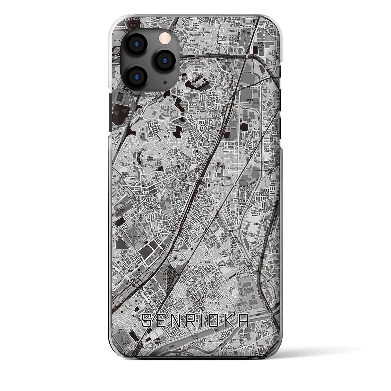 【千里丘（大阪府）】地図柄iPhoneケース（クリアタイプ）