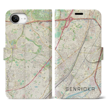 【千里丘（大阪府）】地図柄iPhoneケース（手帳タイプ）