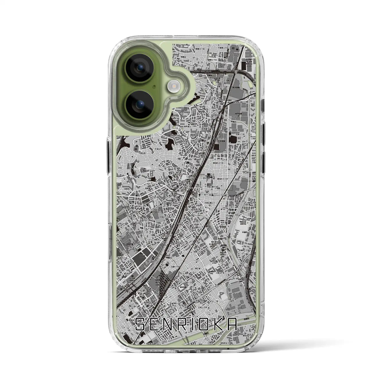 【千里丘（大阪府）】地図柄iPhoneケース（MagSafeタイプ）