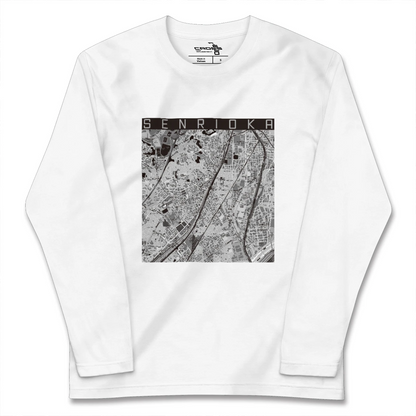 【千里丘（大阪府）】地図柄ロングスリーブTシャツ