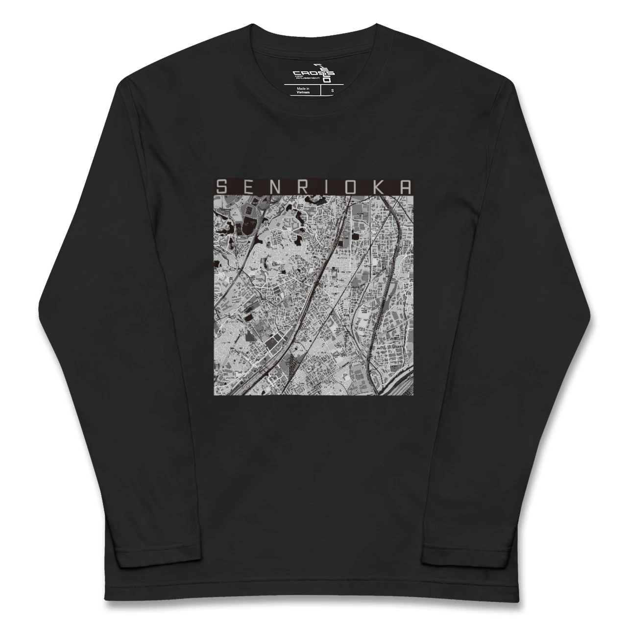 【千里丘（大阪府）】地図柄ロングスリーブTシャツ