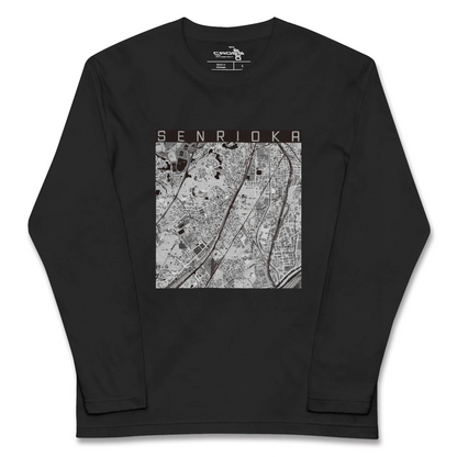 【千里丘（大阪府）】地図柄ロングスリーブTシャツ