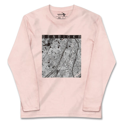 【千里丘（大阪府）】地図柄ロングスリーブTシャツ