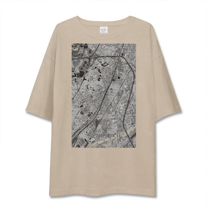 【千里丘（大阪府）】地図柄ビッグシルエットTシャツ