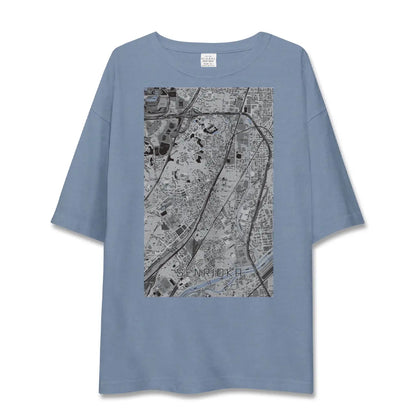 【千里丘（大阪府）】地図柄ビッグシルエットTシャツ