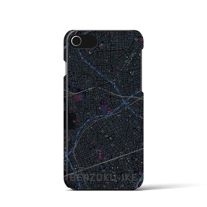 【洗足池（東京都）】地図柄iPhoneケース（バックカバータイプ）