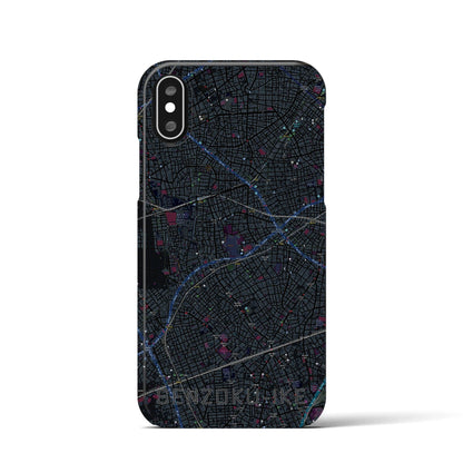 【洗足池（東京都）】地図柄iPhoneケース（バックカバータイプ）