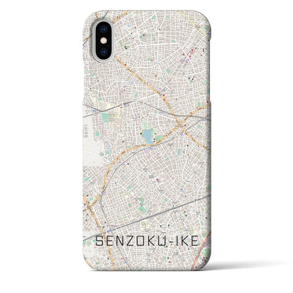 【洗足池（東京都）】地図柄iPhoneケース（バックカバータイプ）