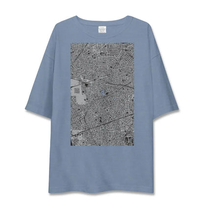 【洗足池（東京都）】地図柄ビッグシルエットTシャツ