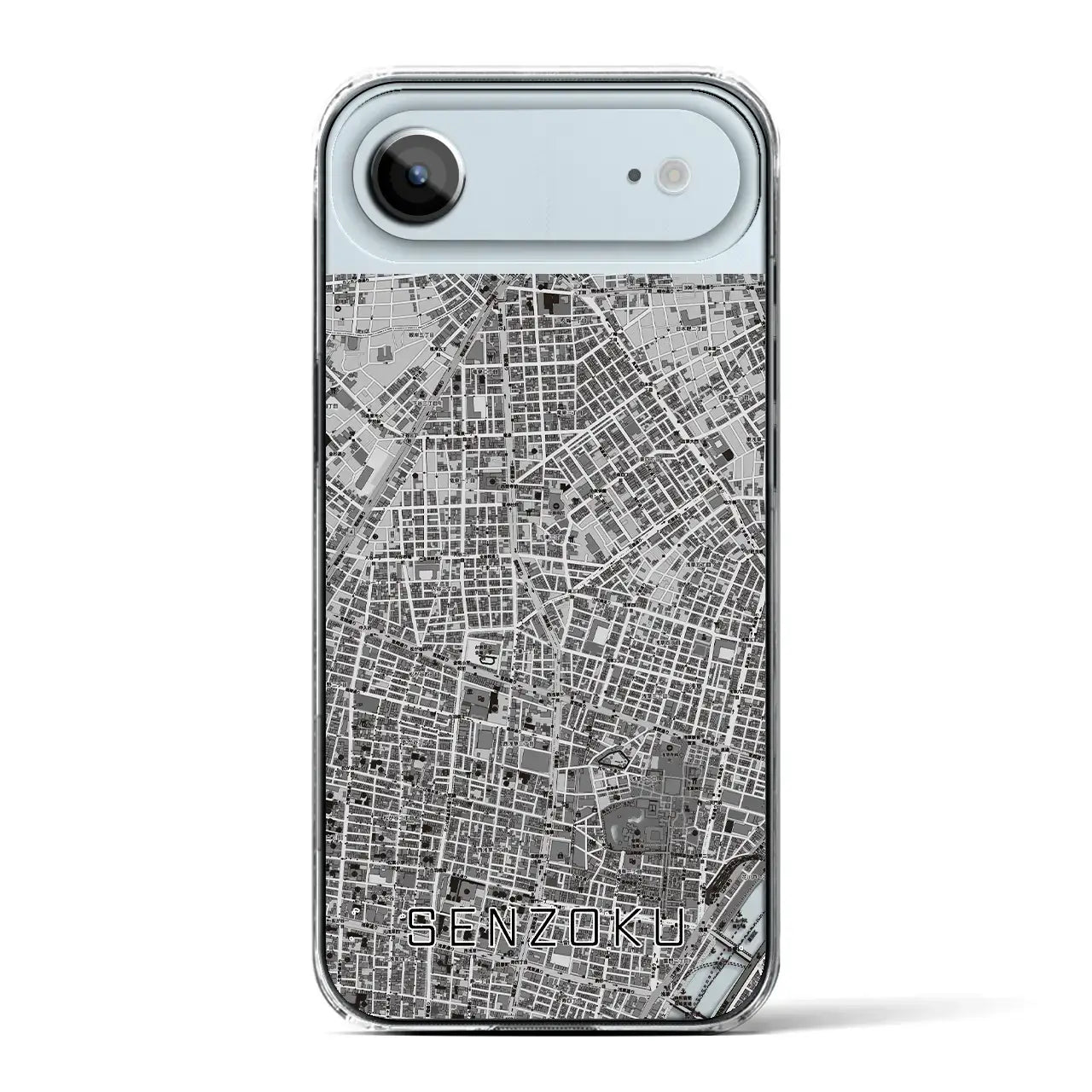 【千束（東京都）】地図柄iPhoneケース（クリアタイプ）