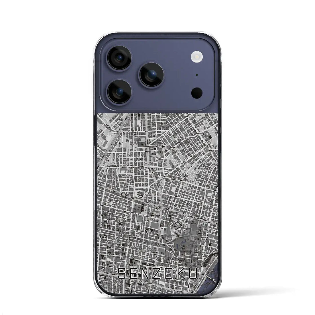 【千束（東京都）】地図柄iPhoneケース（クリアタイプ）