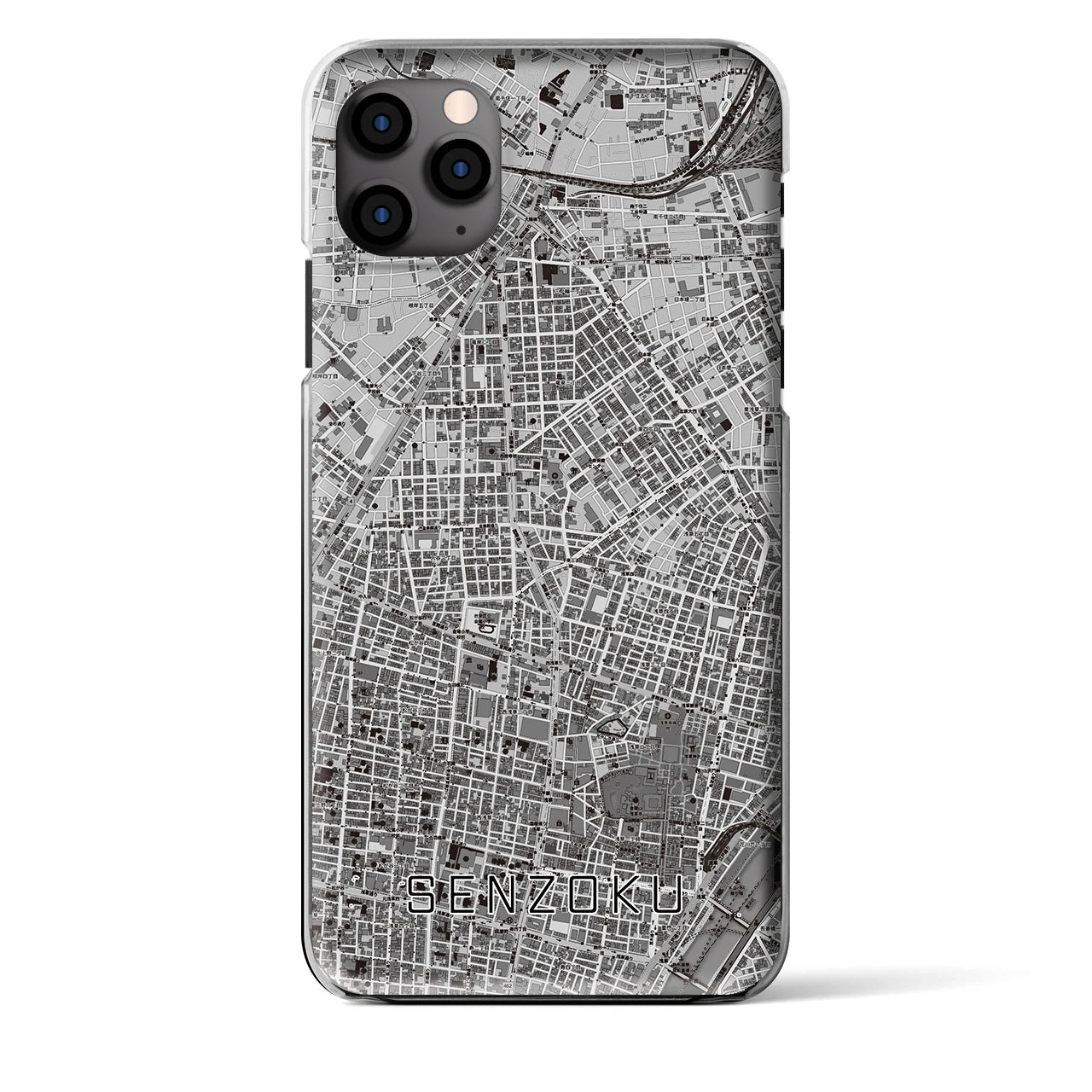 【千束（東京都）】地図柄iPhoneケース（クリアタイプ）