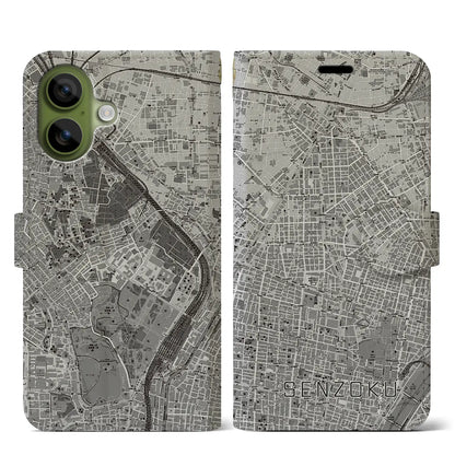 【千束（東京都）】地図柄iPhoneケース（手帳タイプ）