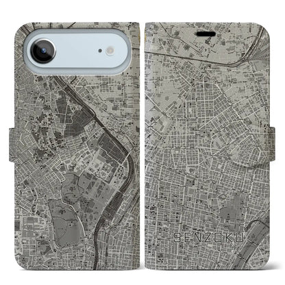 【千束（東京都）】地図柄iPhoneケース（手帳タイプ）