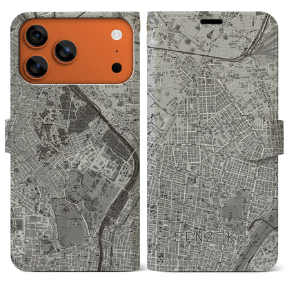 【千束（東京都）】地図柄iPhoneケース（手帳タイプ）