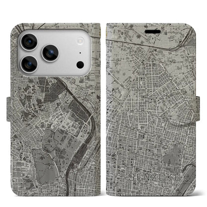 【千束（東京都）】地図柄iPhoneケース（手帳タイプ）