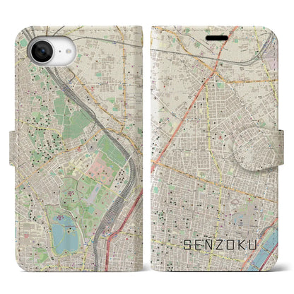 【千束（東京都）】地図柄iPhoneケース（手帳タイプ）