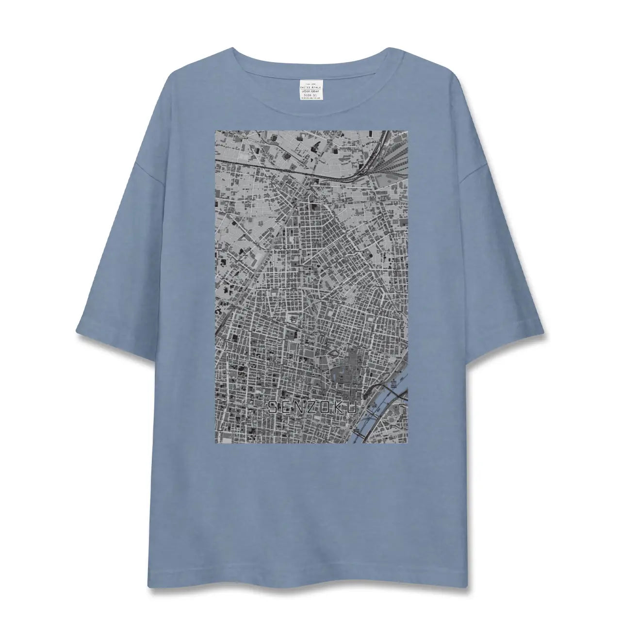 【千束（東京都）】地図柄ビッグシルエットTシャツ