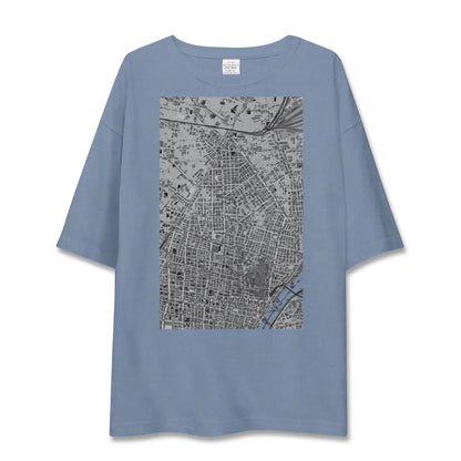 【千束（東京都）】地図柄ビッグシルエットTシャツ