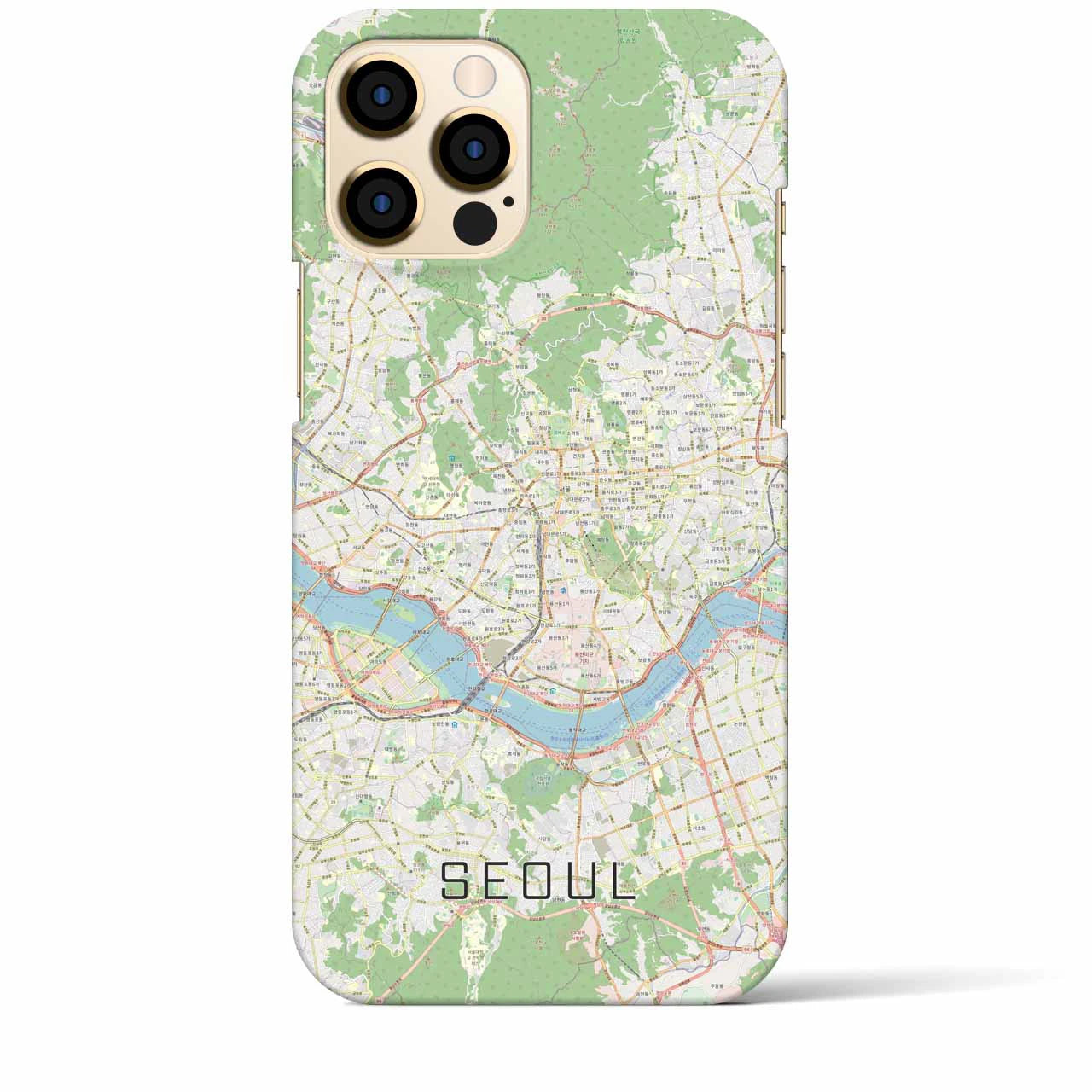 【ソウル（韓国）】地図柄iPhoneケース（バックカバータイプ）