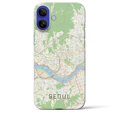 【ソウル（韓国）】地図柄iPhoneケース（バックカバータイプ）ナチュラル・iPhone 16 Pro Max 用