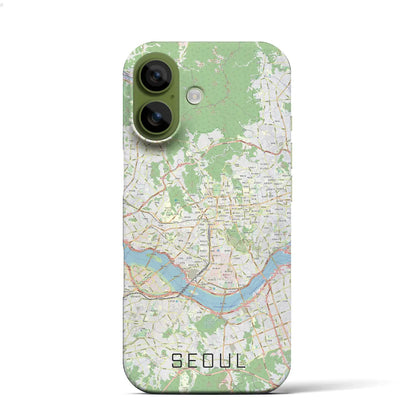【ソウル（韓国）】地図柄iPhoneケース（バックカバータイプ）