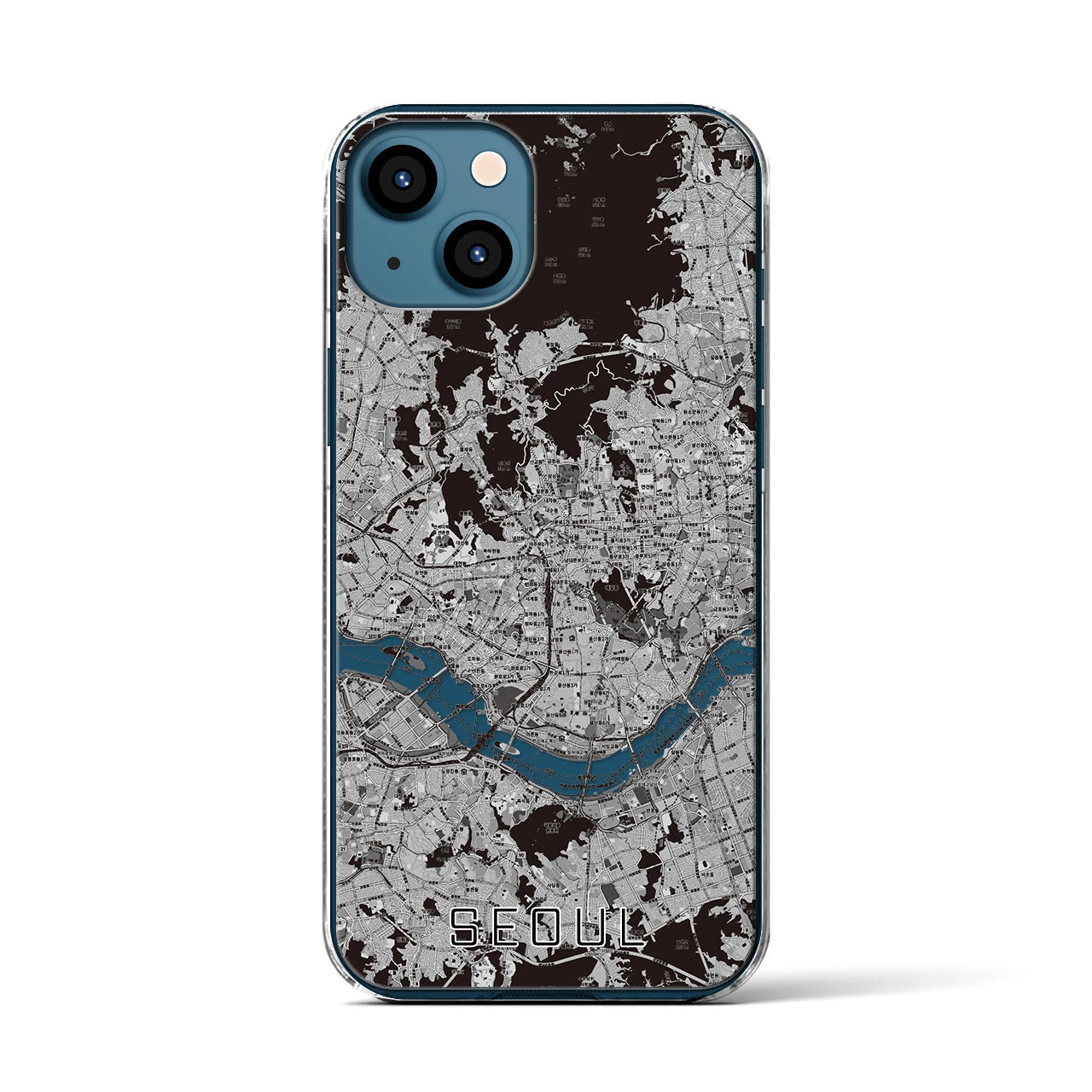 【ソウル（韓国）】地図柄iPhoneケース（クリアタイプ）