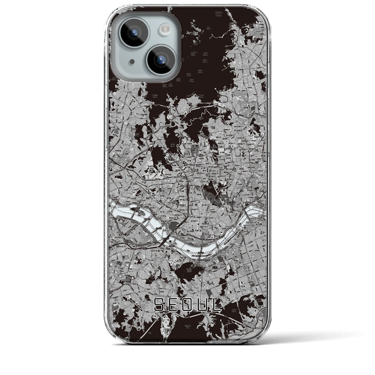 【ソウル（韓国）】地図柄iPhoneケース（クリアタイプ）