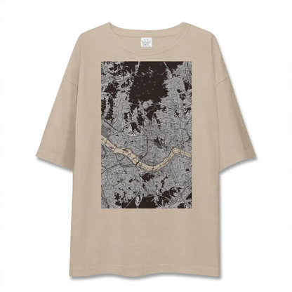 【ソウル（韓国）】地図柄ビッグシルエットTシャツ