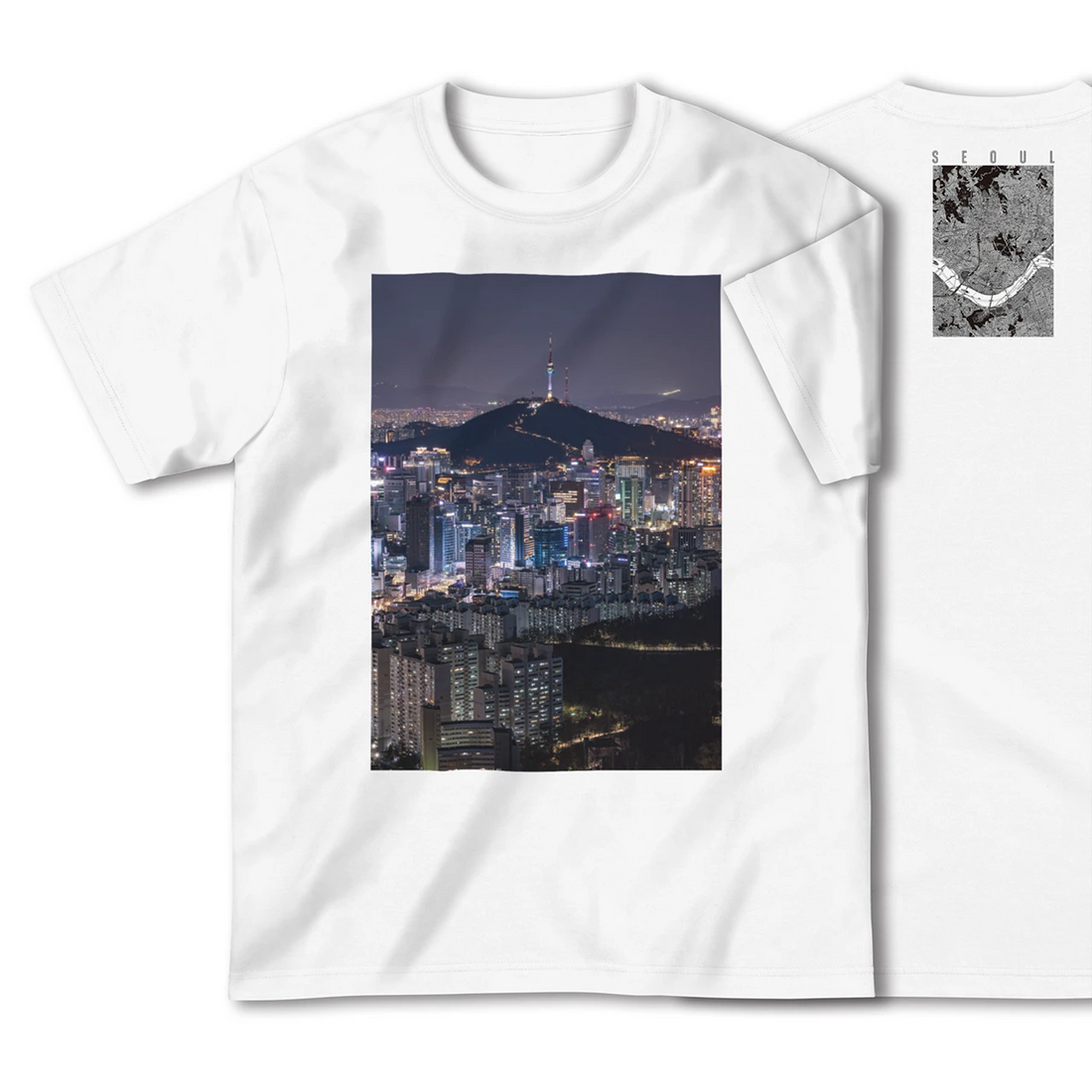 【ソウル(韓国)】Map World ハイクオリティTシャツ