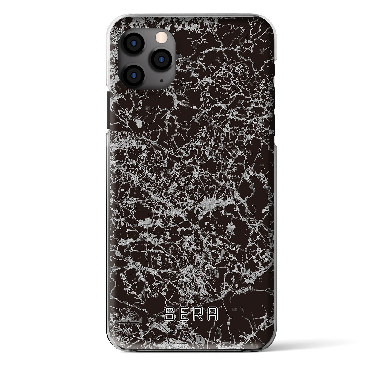 【世羅（広島県）】地図柄iPhoneケース（クリアタイプ）