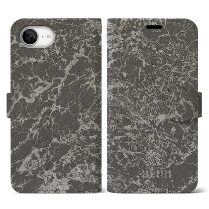 【世羅（広島県）】地図柄iPhoneケース（手帳タイプ）