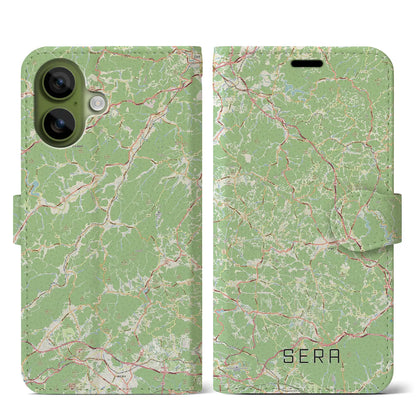 【世羅（広島県）】地図柄iPhoneケース（手帳タイプ）