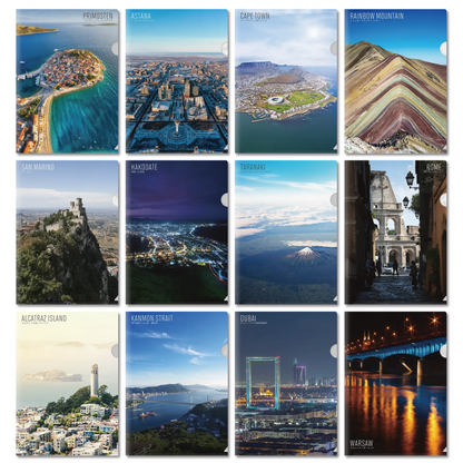 【Map World】クリアファイル12枚セットD