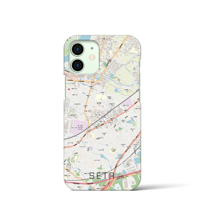 【瀬田（滋賀県）】地図柄iPhoneケース（バックカバータイプ）