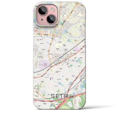 【瀬田（滋賀県）】地図柄iPhoneケース（バックカバータイプ）