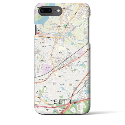 【瀬田（滋賀県）】地図柄iPhoneケース（バックカバータイプ）