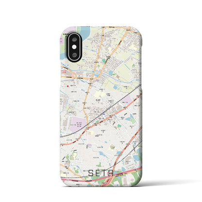 【瀬田（滋賀県）】地図柄iPhoneケース（バックカバータイプ）