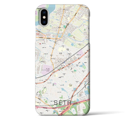 【瀬田（滋賀県）】地図柄iPhoneケース（バックカバータイプ）